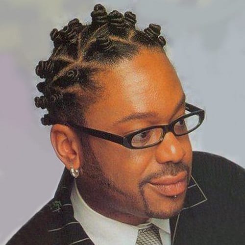 Bantu Knots braids men hairstyle