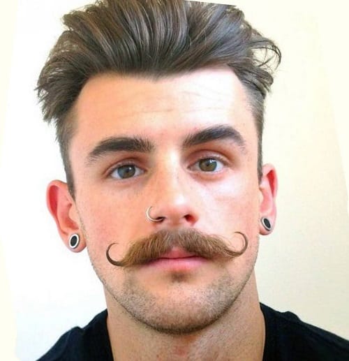 Handlebar facial style male