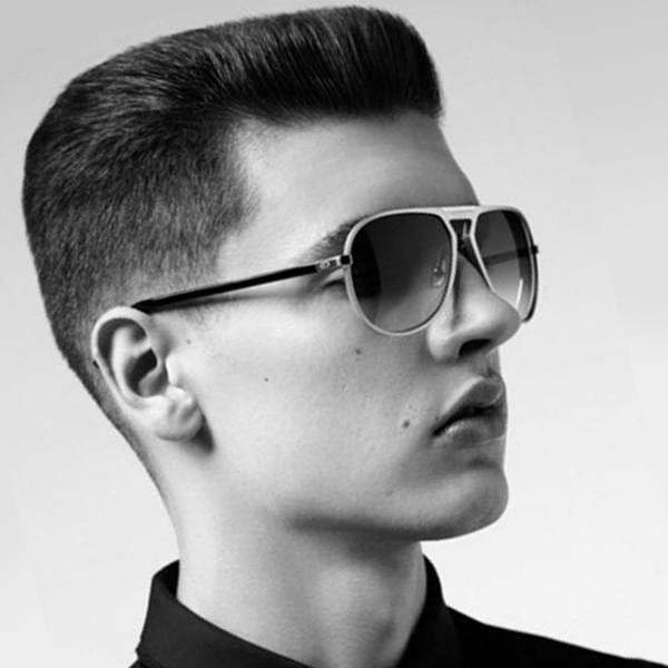 A flat top hairstyle for men