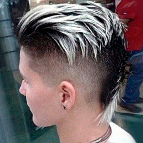 Faded undercut hairstyle for long hair