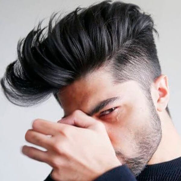 Medium length undercut hairstyle for men
