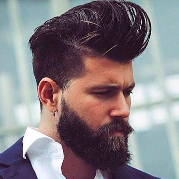 Puffy undercut hairstyle for men