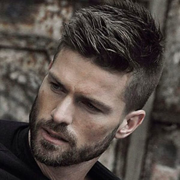Tousled undercut hairstyle for men