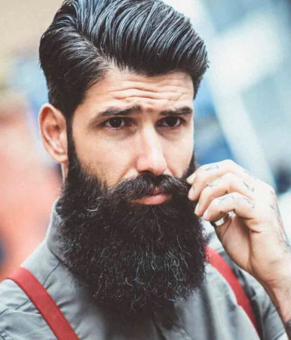 Hipster long beard style