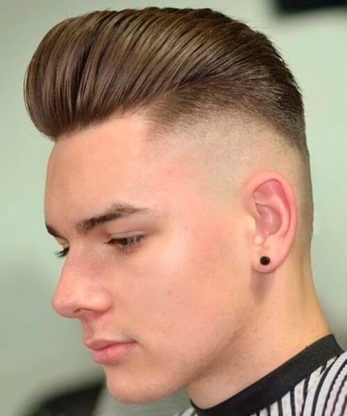 Comb over fade haircut for men
