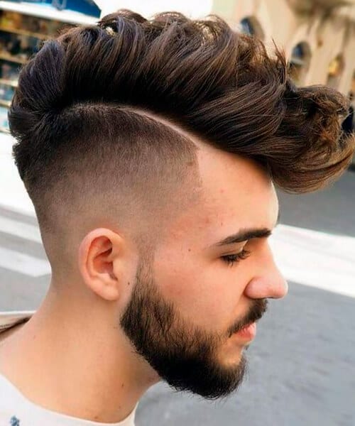 Disconnected fade haircut for men