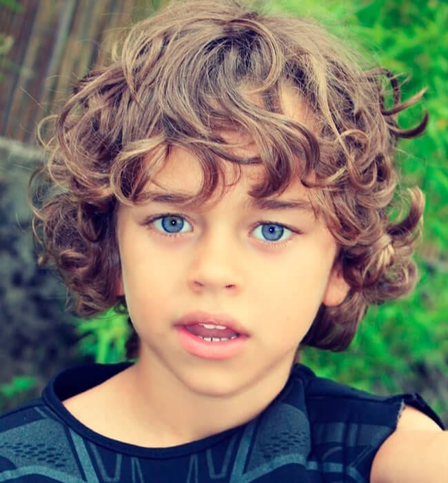 Haircut for boys with curls