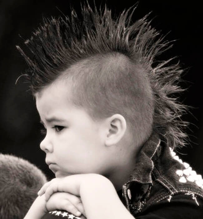 Punk haircut for little boys