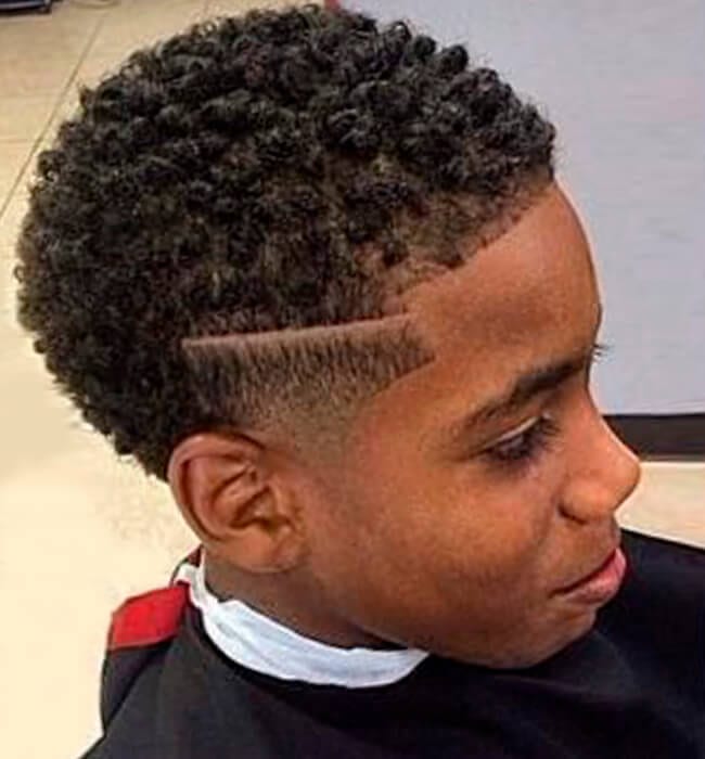 Tapered Afro haircut for black boys