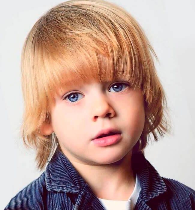 Toddler boy haircut with a longer crown