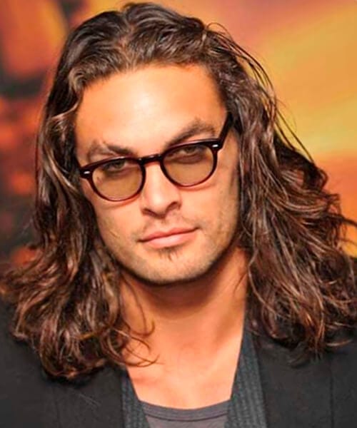 Long hairstyle for men with curls