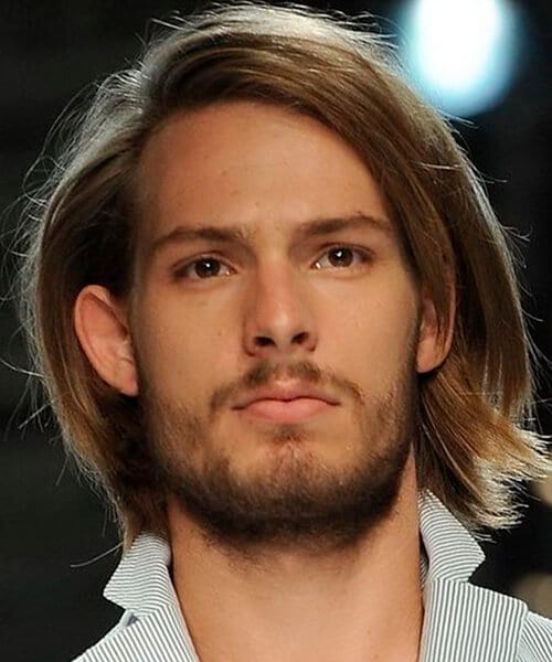 Medium long hairstyle for men