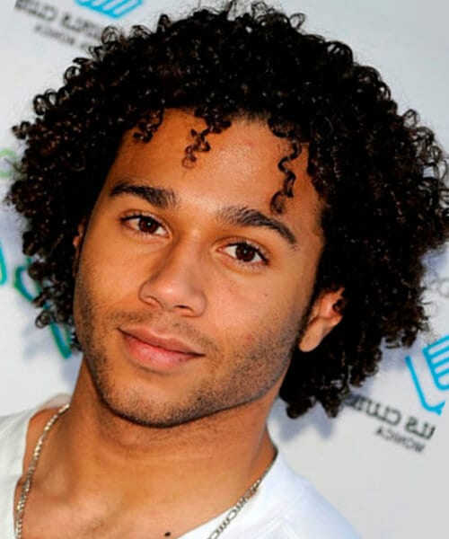 Natural black guy haircut with textured curls