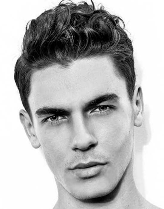 Straight and wavy short shag cool haircut for guys