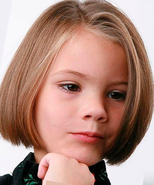 Circle short hairstyle for little girls