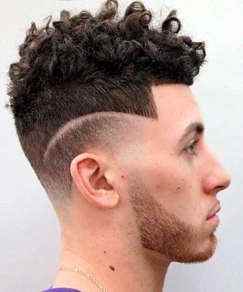 Curly short hairstyle for men