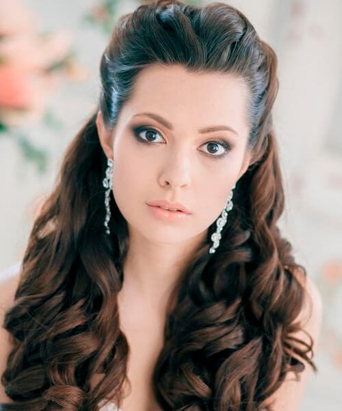 Mane attraction half up wedding hairstyle