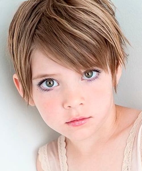 Pixie short hairstyle for little girls