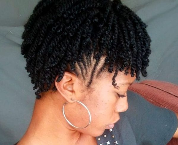 Twisted short natural hairstyles