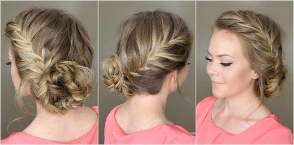 Braid into a bun hairstyle for summer