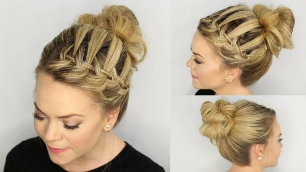 Braid into a bun hairstyle for summer