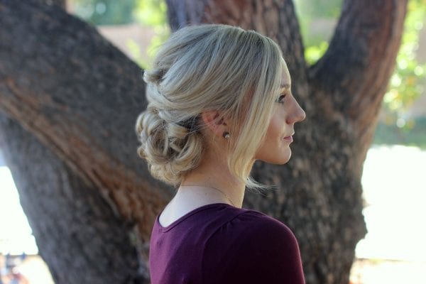 Topsy tail hairstyle for humidity