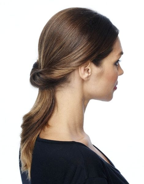 Topsy tail hairstyle for humidity