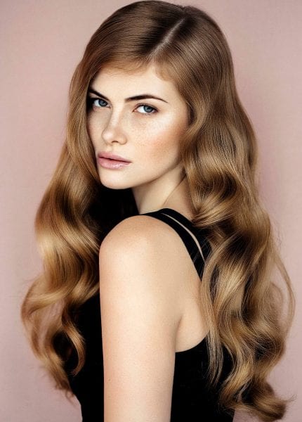 Voluminous lob summer hairstyle for medium hair