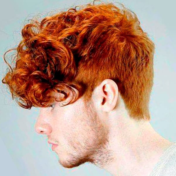 Curly men’s undercut hairstyle