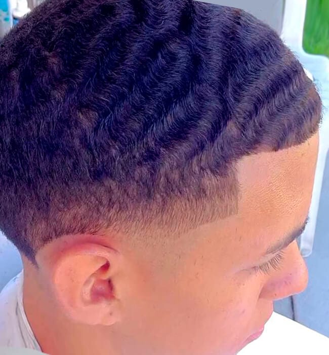 Deep wave black boys’ haircut