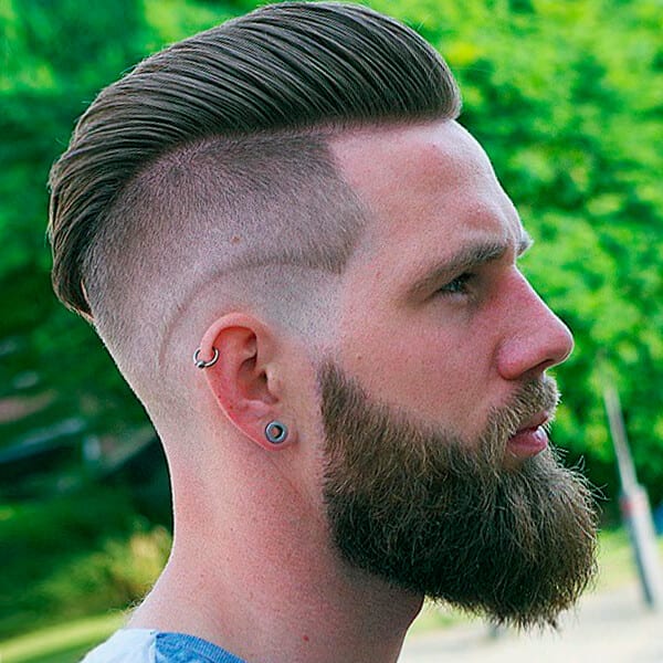 Double layer men’s undercut hairstyle