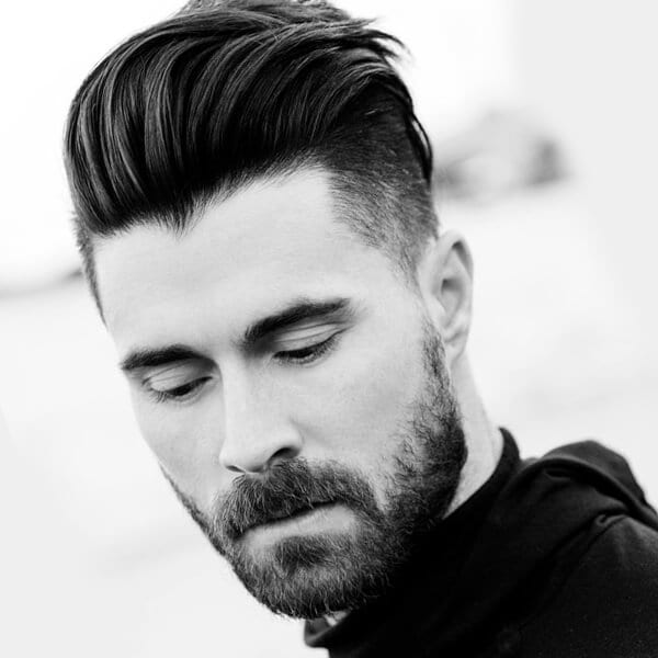 Layered men’s undercut hairstyle