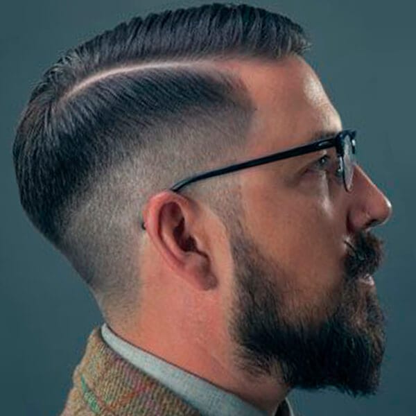 Men’s undercut hairstyle with tapered sides