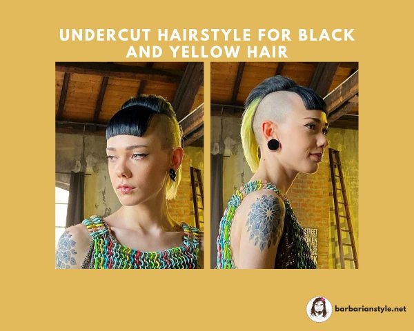 Undercut Hairstyle for Black and Yellow Hair