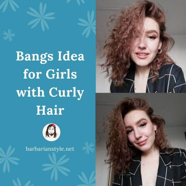 bangs idea for girls with curly hair