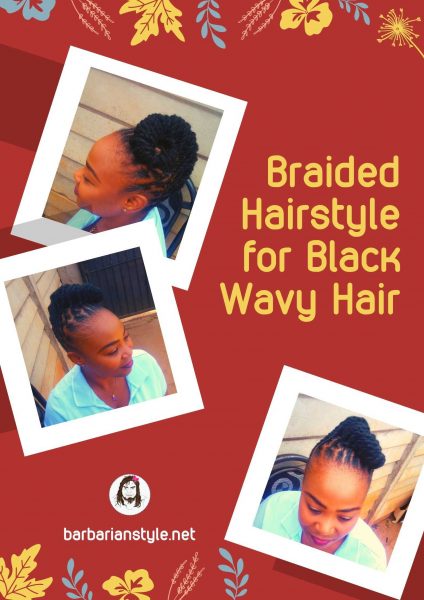 braided hairstyle for black wavy hair