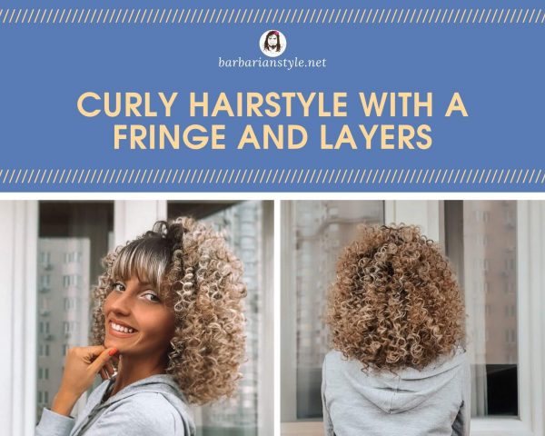 curly hairstyle with a fringe and layers