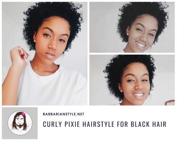curly pixie hairstyle for black hair