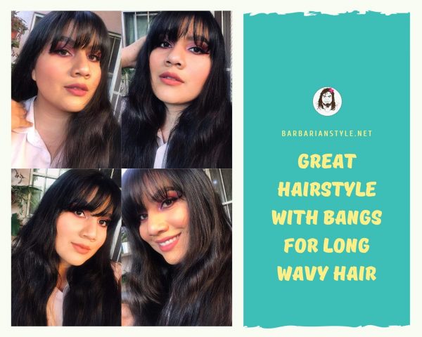great hairstyle with bangs for long wavy hair