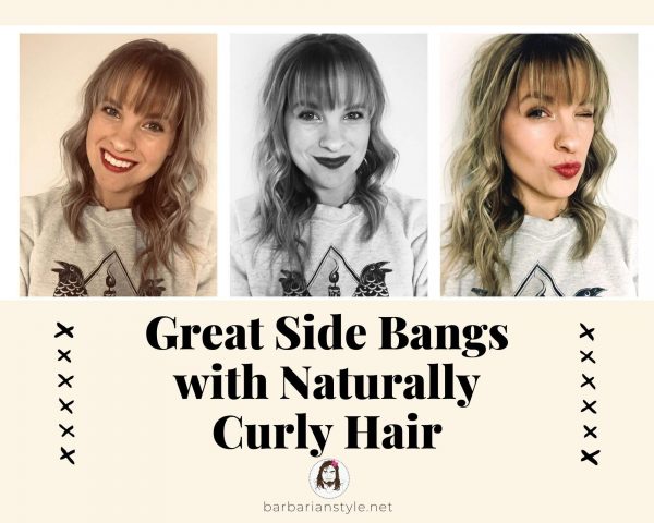 great side bangs with naturally curly hair