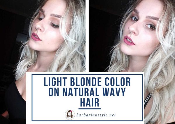 light blonde color on natural wavy hair