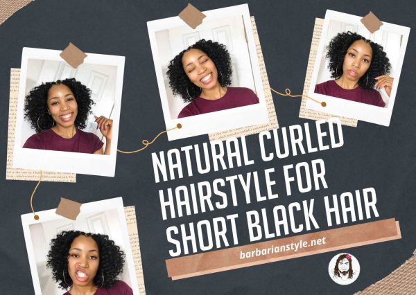 natural curled hairstyle for short black hair