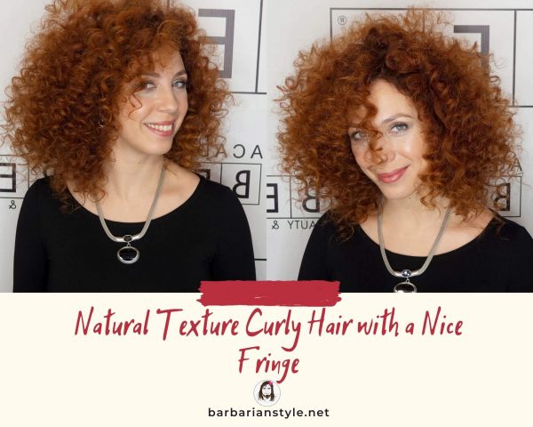 natural texture curly hair with a nice fringe