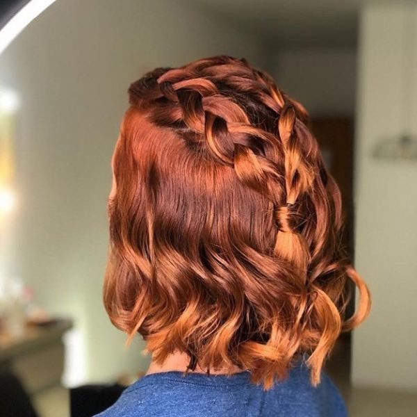 Best Short Hair Style with French Braid