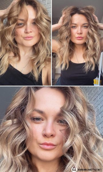 Cool Hairstyle for Natural Blonde Wavy Hair
