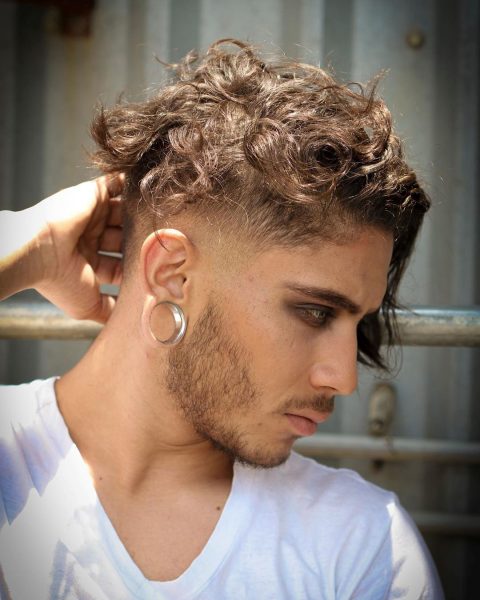 Excellent Short Curled Undercut for Stylish Guys