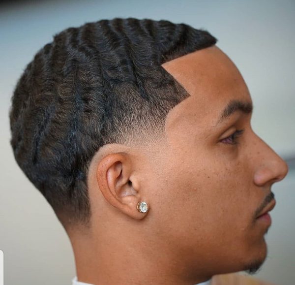 Modern Short Curled Undercut for Males