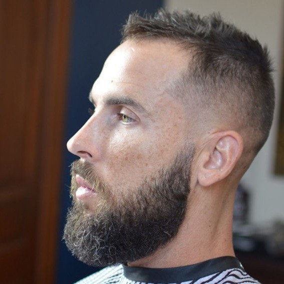 Short Bearded Undercut Hairstyle