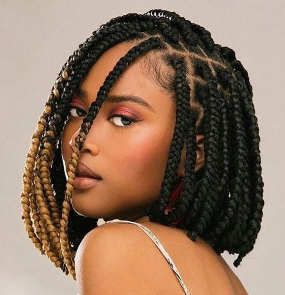 Short Hairstyle with Cool Box Braids