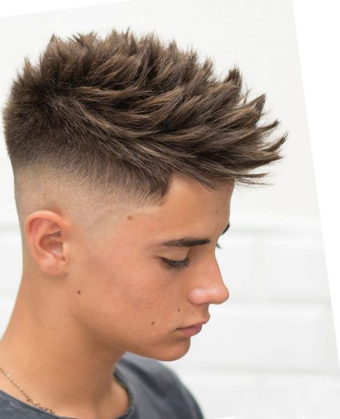 Skin Fade Undercut with Spikes for Boys